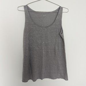 Eileen Fisher Linen Sleeveless Tank Top, Grey, Women's M Petite